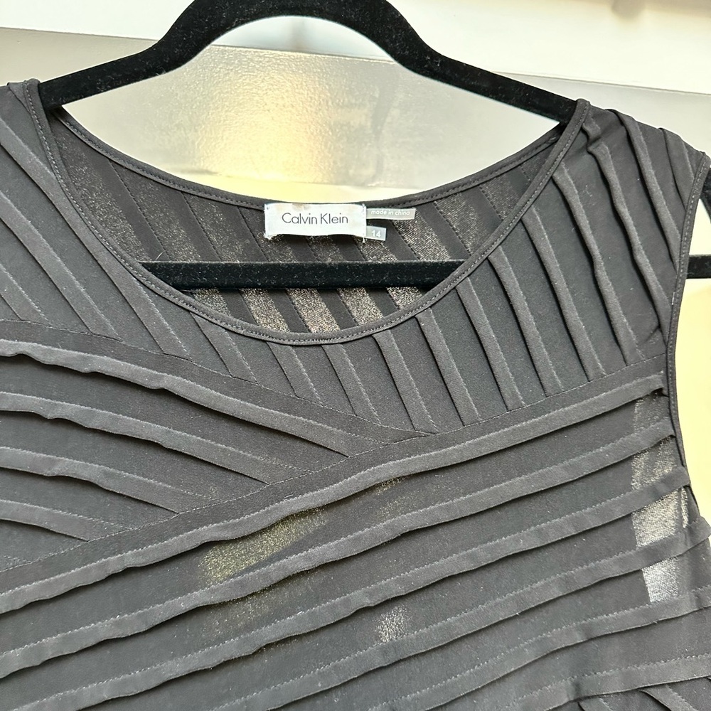 Calvin Klein Sz 14 Criss-Cross Band-Style Dress